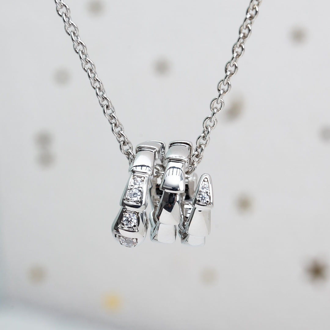 [BLUE TEARS]SERPENTI SILVER NECKLACE DIAMOND