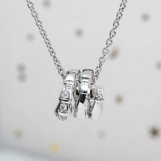 [BLUE TEARS]SERPENTI SILVER NECKLACE DIAMOND