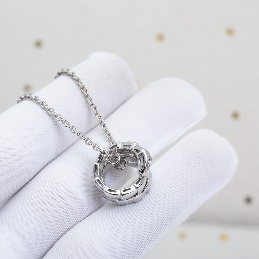 [BLUE TEARS]SERPENTI SILVER NECKLACE DIAMOND