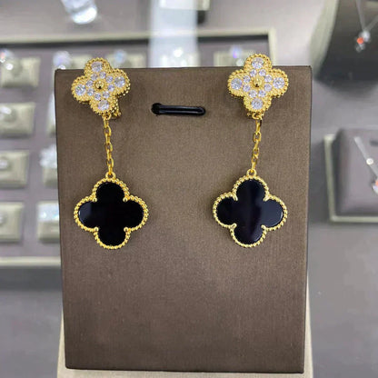 [BLUE TEARS]CLOVER  2 MOTIFS  DIAMOND  EARRINGS (MULTIPLE CHOICESç´