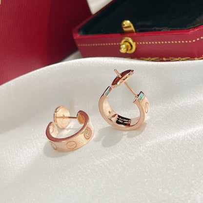 [Blue Tears Jewelry]LOVE EARRINGS 5.7MM 2 DIAMONDS