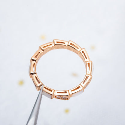[BLUE TEARS]SERPENTI RING PINK GOLD DIAMOND MOP 3MM