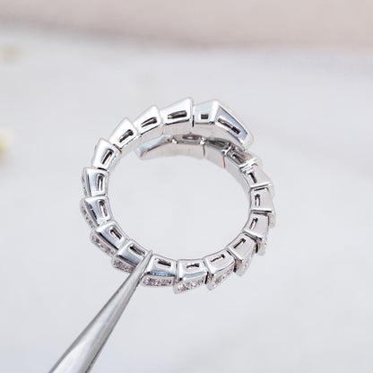 [BLUE TEARS]SERPENTI RING SILVER DIAMOND PAVED 4MM