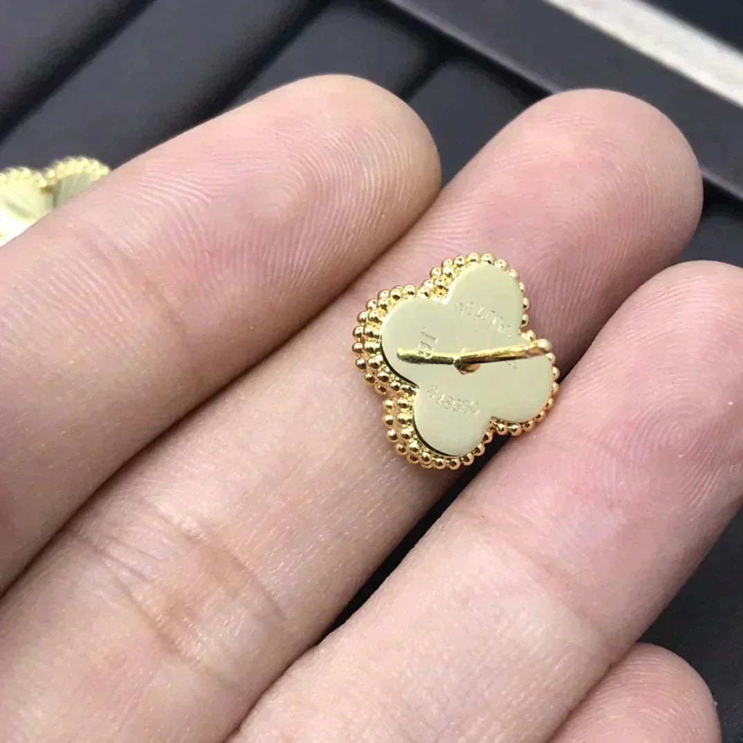 [BLUE TEARS]CLOVER MINI 9.5MM LASER EARRINGS