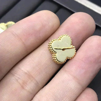 [BLUE TEARS]CLOVER MINI 9.5MM LASER EARRINGS