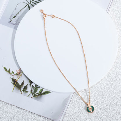 [BLUE TEARS]GARI NECKLACE PINK GOLD MALACHITE