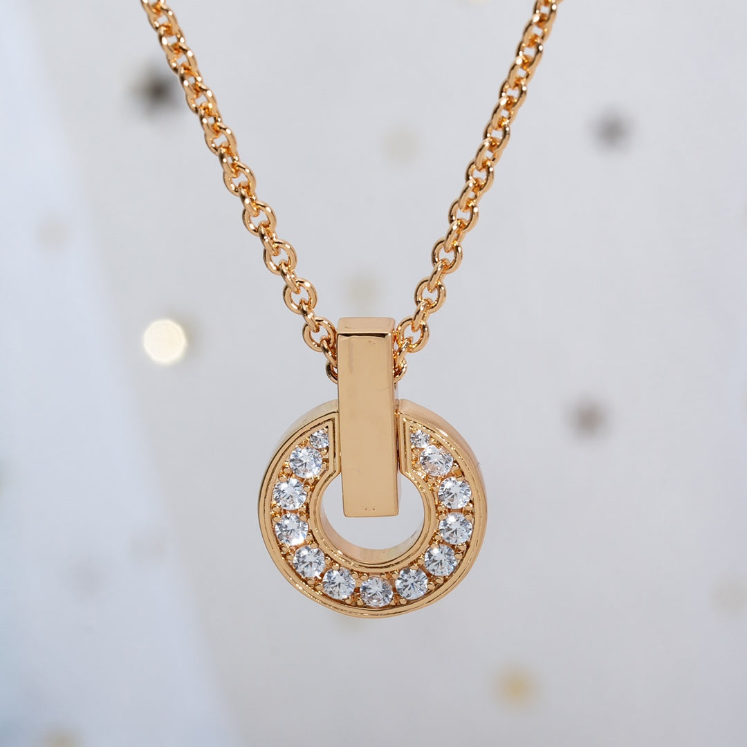 [BLUE TEARS]GARI NECKLACE PINK GOLD DIAMOND