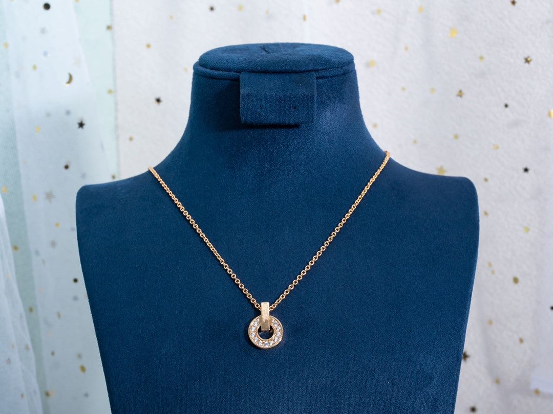 [BLUE TEARS]GARI NECKLACE PINK GOLD DIAMOND