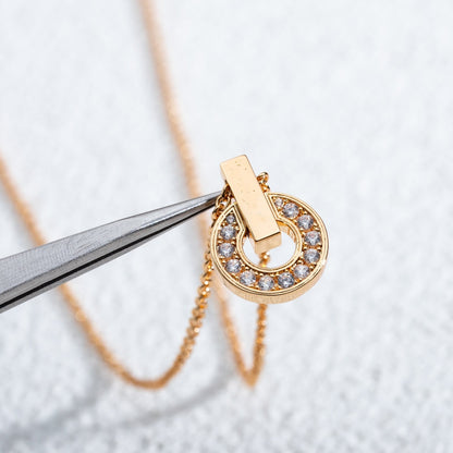 [BLUE TEARS]GARI NECKLACE PINK GOLD DIAMOND