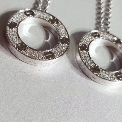 [BLUE TEARS]LOVE NECKLACE ADJUSTABLE SILVER