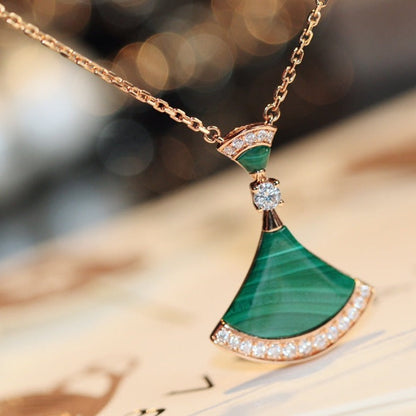 [BLUE TEARS]DREAM NECKLACE MALACHITE DIAMOND
