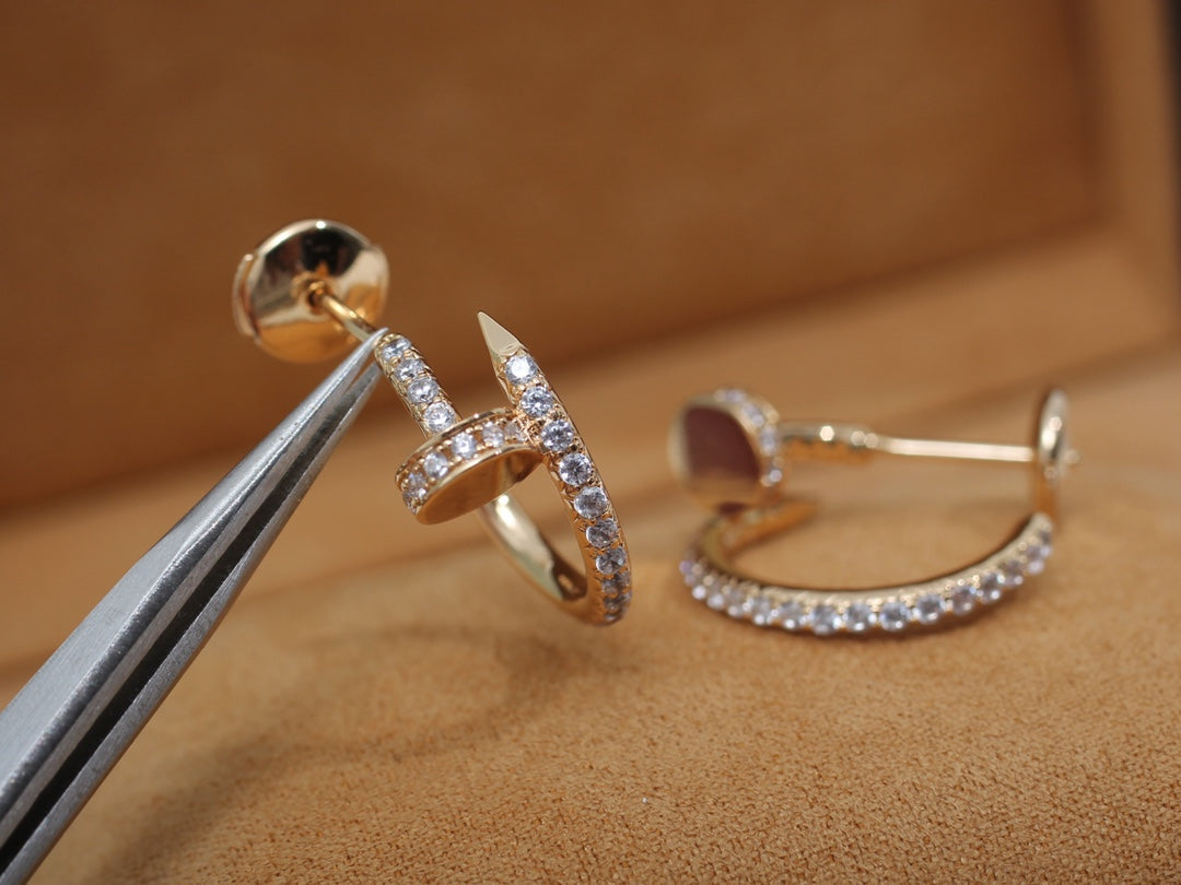 [BLUE TEARS]JUSTE EARRINGS 12.75MM PINK GOLD DIAMOND