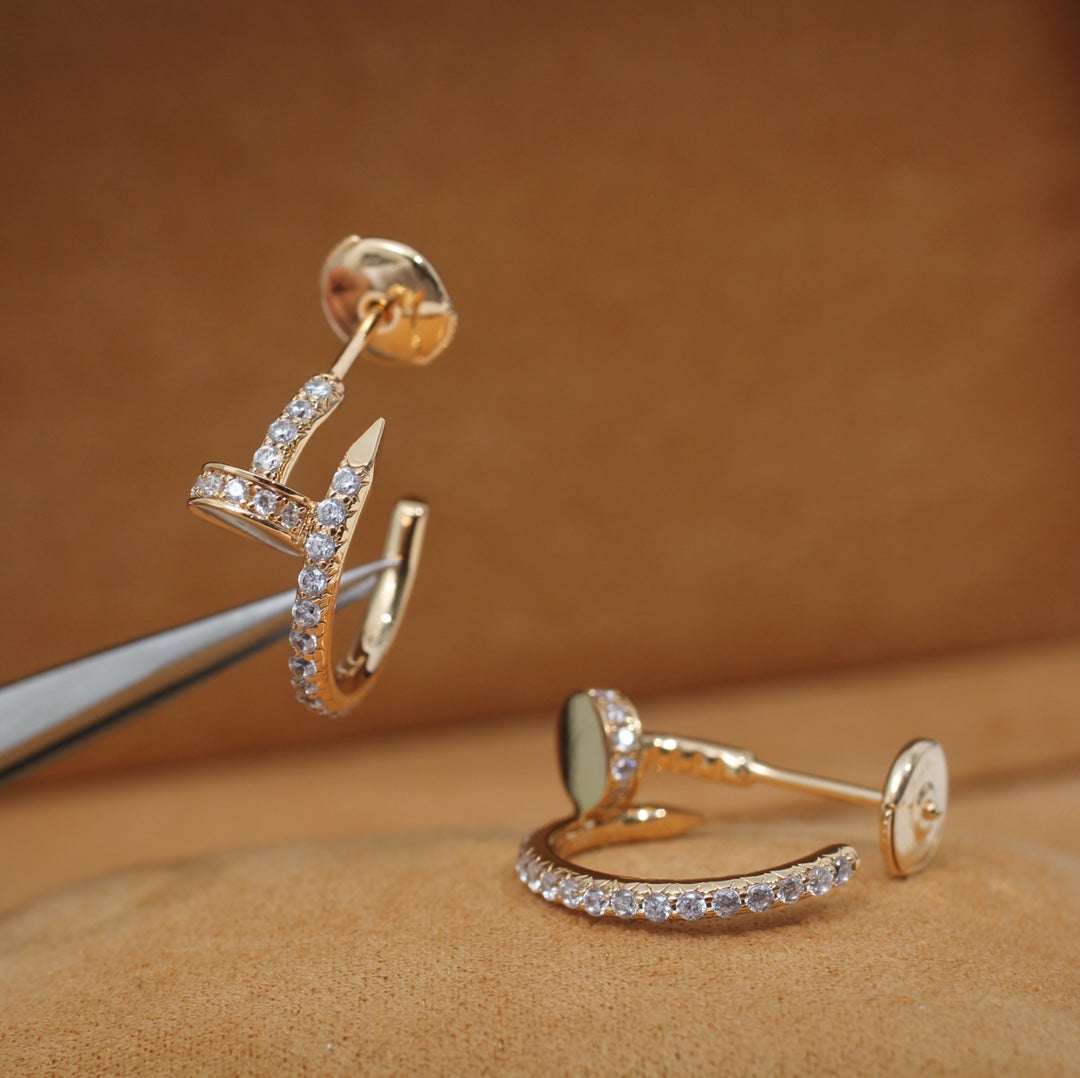 [BLUE TEARS]JUSTE EARRINGS 12.75MM PINK GOLD DIAMOND