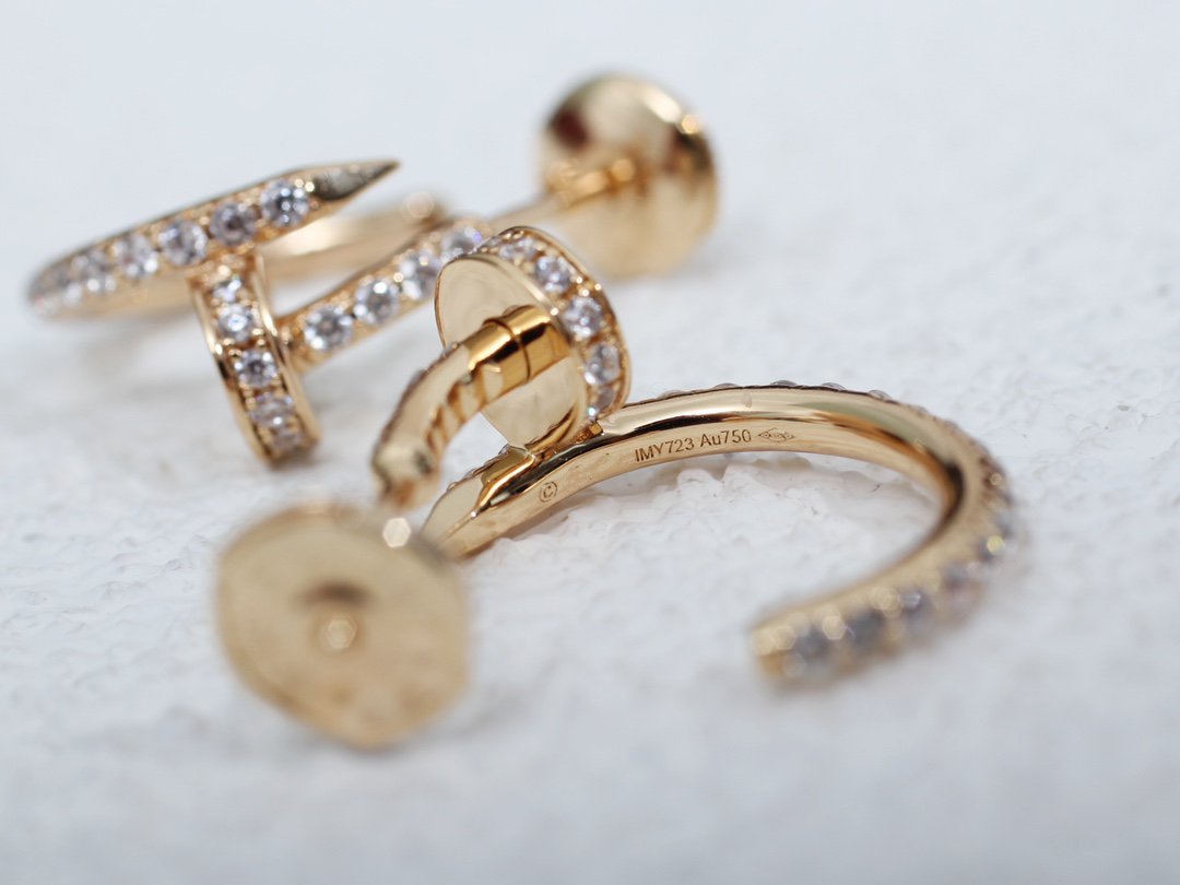 [BLUE TEARS]JUSTE EARRINGS 12.75MM PINK GOLD DIAMOND