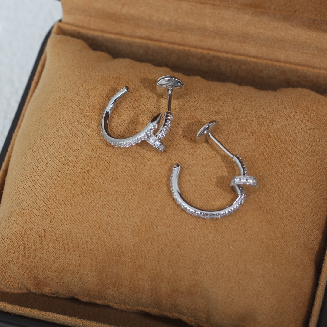 [BLUE TEARS]JUSTE EARRINGS 12.75MM SILVER DIAMOND