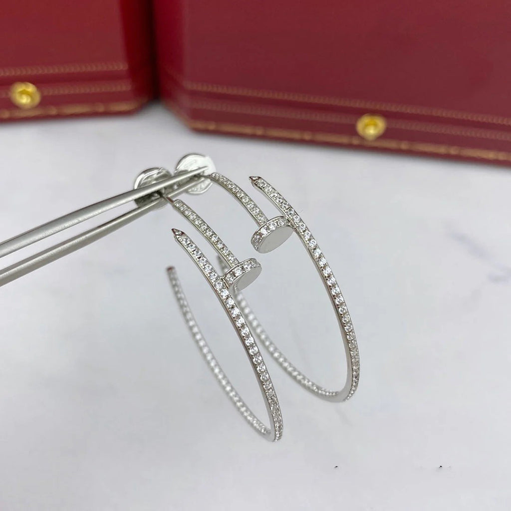 [Blue Tears Jewelry]JUSTE FULL DIAMOND LARGE EARRINGS