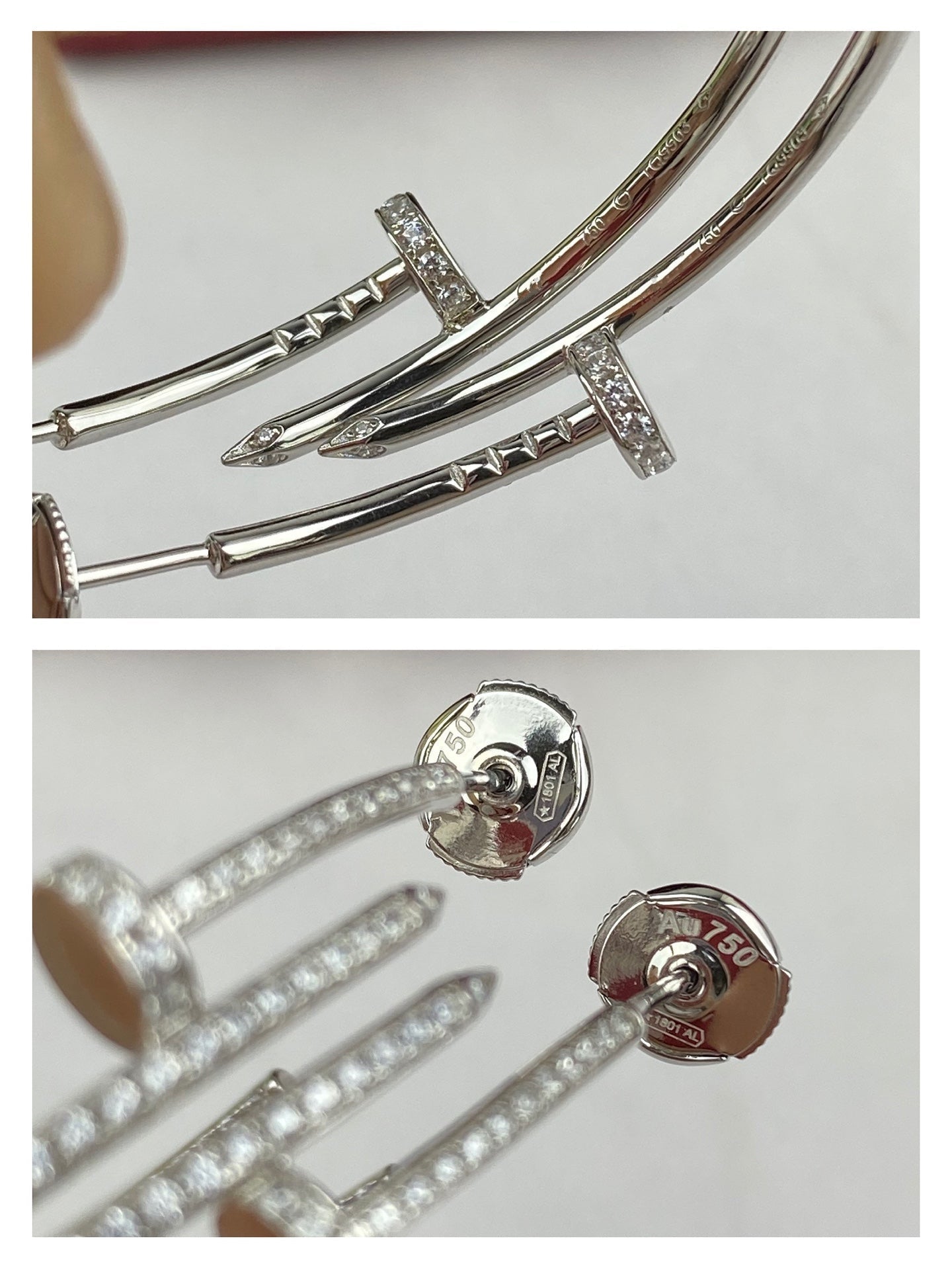 [BLUE TEARS]JUSTE EARRINGS FULL DIAMONDS 1.8MM
