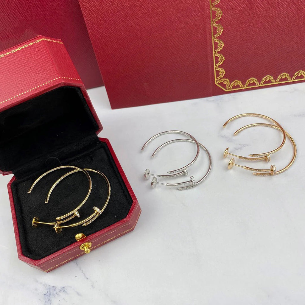 [Blue Tears Jewelry]JUSTE FULL DIAMOND LARGE EARRINGS