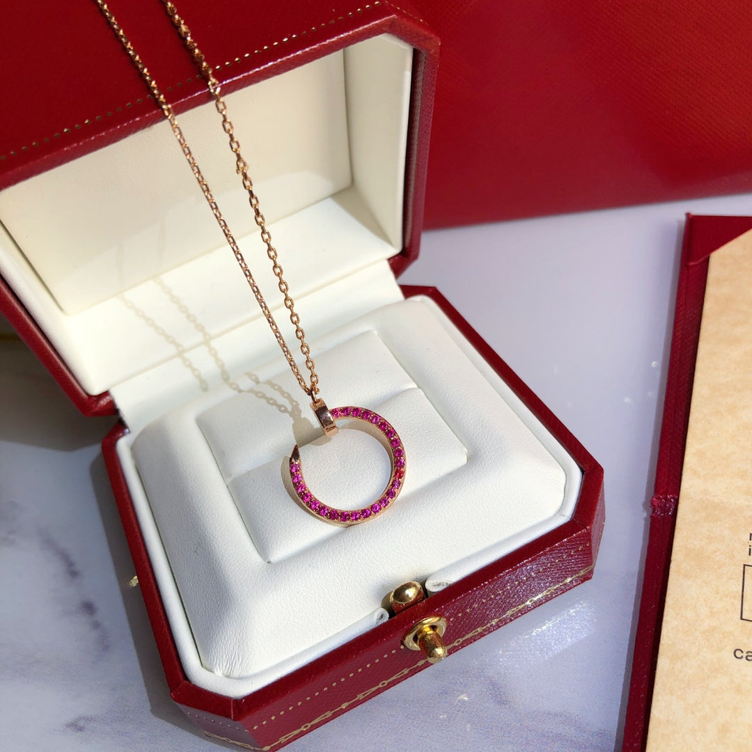[Blue Tears Jewelry]JUSTE NECKLACE RED FULL DIAMONDS