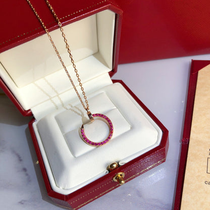 [Blue Tears Jewelry]JUSTE NECKLACE RED FULL DIAMONDS