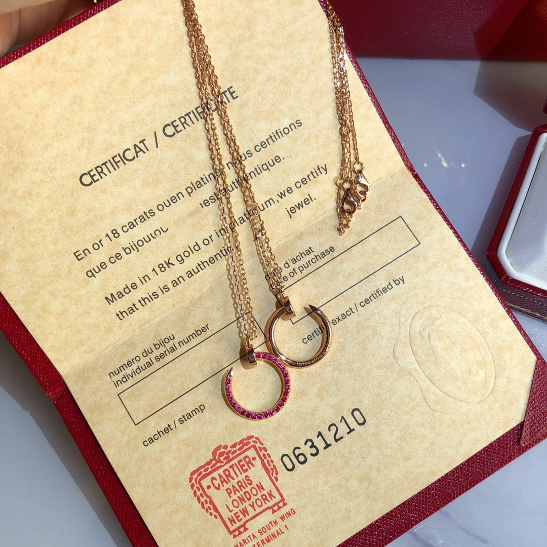 [Blue Tears Jewelry]JUSTE NECKLACE RED FULL DIAMONDS