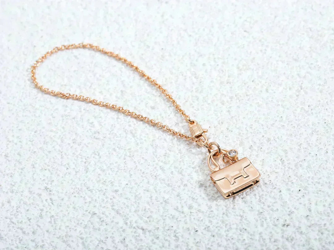 [BLUE TEARS]AMULETTE PEDANT ROSE GOLD NECKLACE
