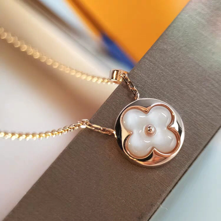 [BLUE TEARS]SUN MOP GOLD 1 DIAMOND NECKLACE