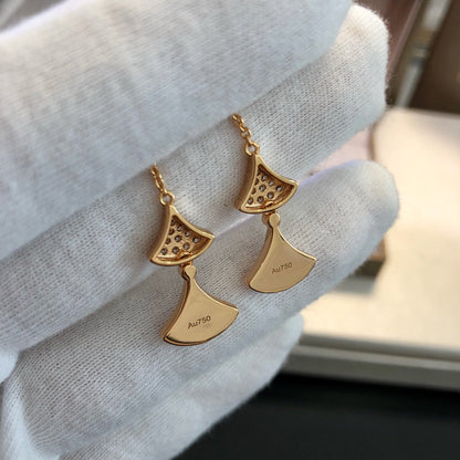[BLUE TEARS]DREAM EARRINGS 3 MOTIFS DIAMOND MOP PINK GOLD