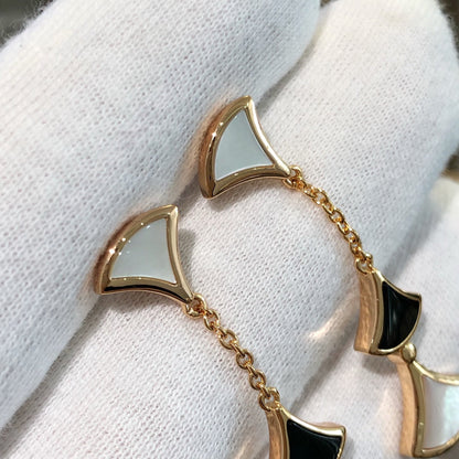 [BLUE TEARS]DREAM EARRINGS 3 MOTIFS ONYX MOP PINK GOLD