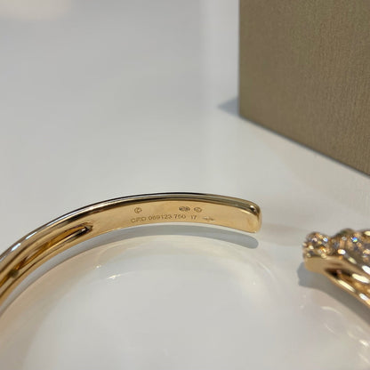 [BLUE TEARS]PANTHERE GOLD DIAMOND OPEN BRACELET