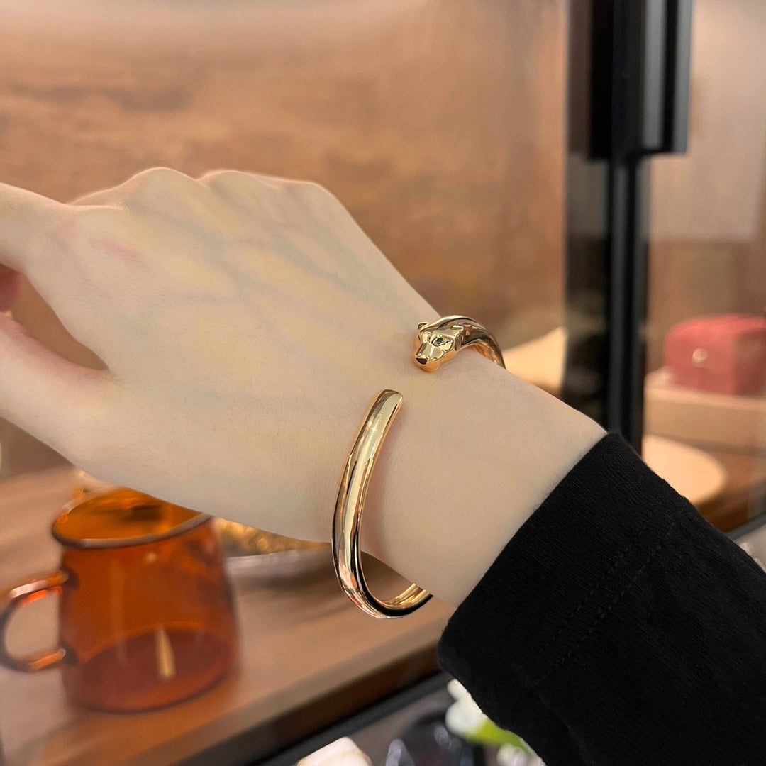 [BLUE TEARS]PANTHERE GOLD OPEN BRACELET