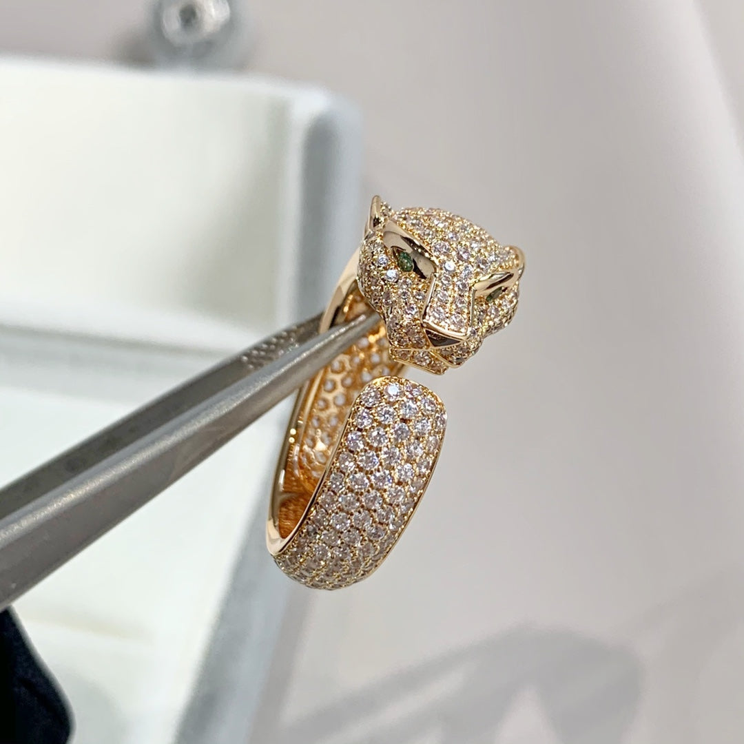 [BLUE TEARS]PANTHERE PINK GOLD DIAMOND RING