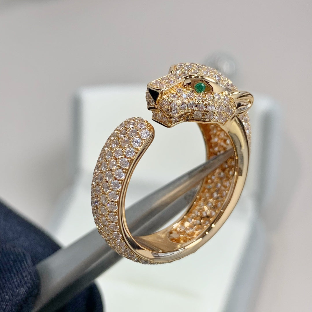 [BLUE TEARS]PANTHERE PINK GOLD DIAMOND RING