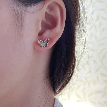 [BLUE TEARS]BUTTERFLY DARK MOP  EARRINGS