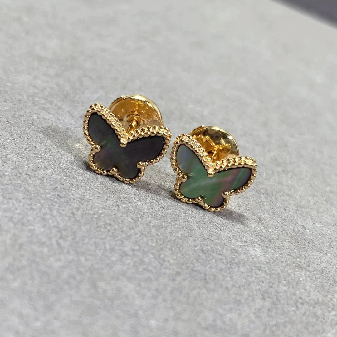 [BLUE TEARS]BUTTERFLY DARK MOP  EARRINGS