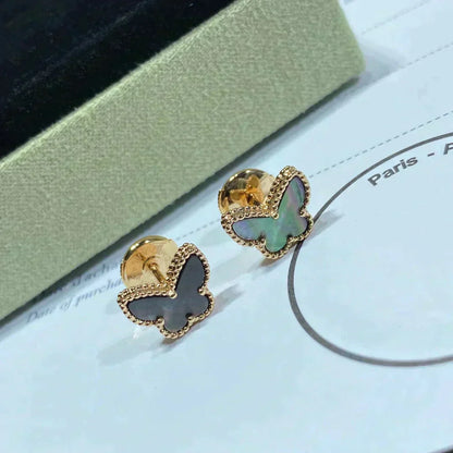 [BLUE TEARS]BUTTERFLY DARK MOP  EARRINGS
