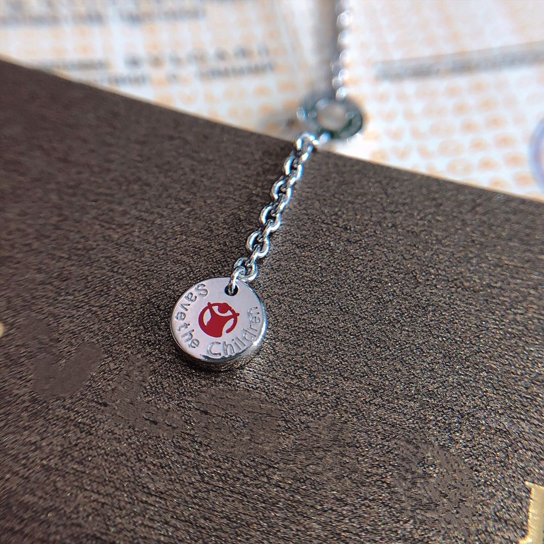 [BLUE TEARS]ZERO 1 BLACK CERAMIC SILVER NECKLACE