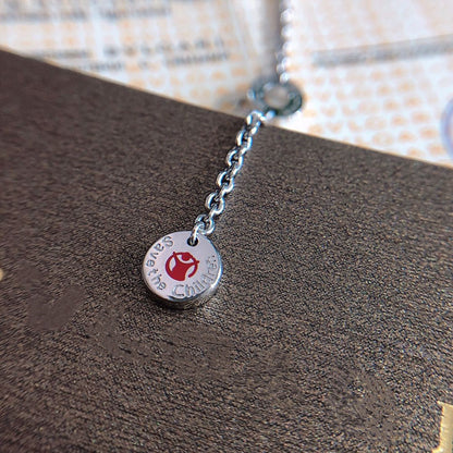 [BLUE TEARS]ZERO 1 BLACK CERAMIC SILVER NECKLACE