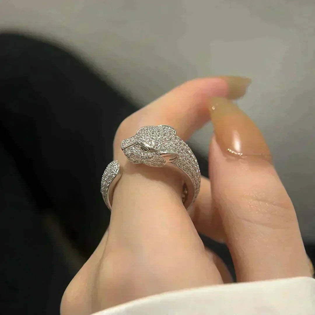 [BLUE TEARS]PANTHERE 5.5MM ALL DIAMOND RING