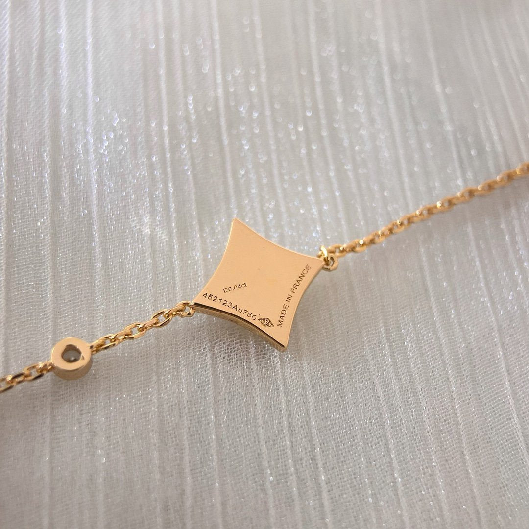 [BLUE TEARS]COLOR STAR PINK GOLD DIAMOND BRACELET