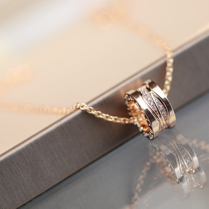 [BLUE TEARS]ZERO 1 PINK GOLD DIAMOND NECKLACE