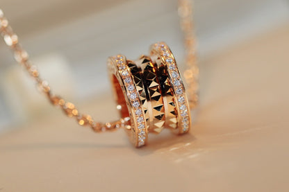 [BLUE TEARS]ZERO 1 ROCK PEDANT PINK GOLD NECKLACE