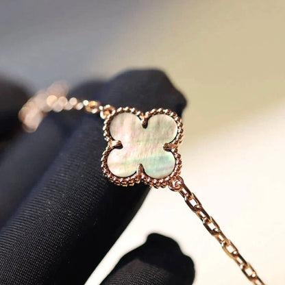 [BLUE TEARS]CLOVER 20 MOTIFS DARK MOP DIAMOND  NECKLACE