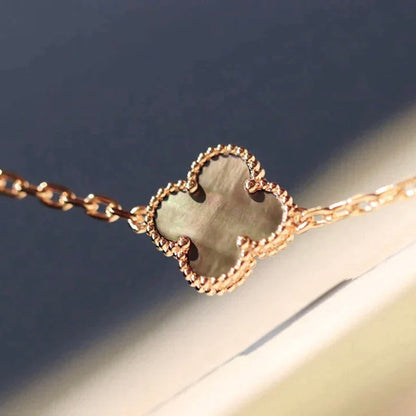 [BLUE TEARS]CLOVER 20 MOTIFS DARK MOP DIAMOND  NECKLACE