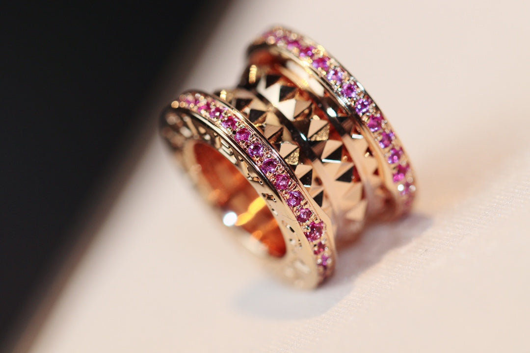[BLUE TEARS]ZERO 1 ROCK PINK GOLD PINK DIAMOND NECKLACE