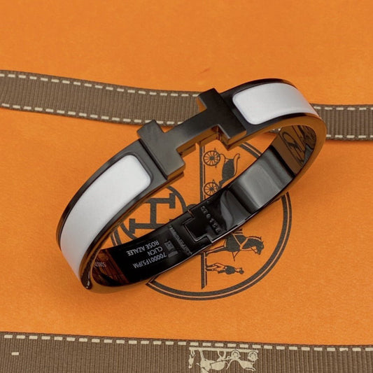 [BLUE TEARS]H BRACELET 12MM BLACK WHITE CERAMIC