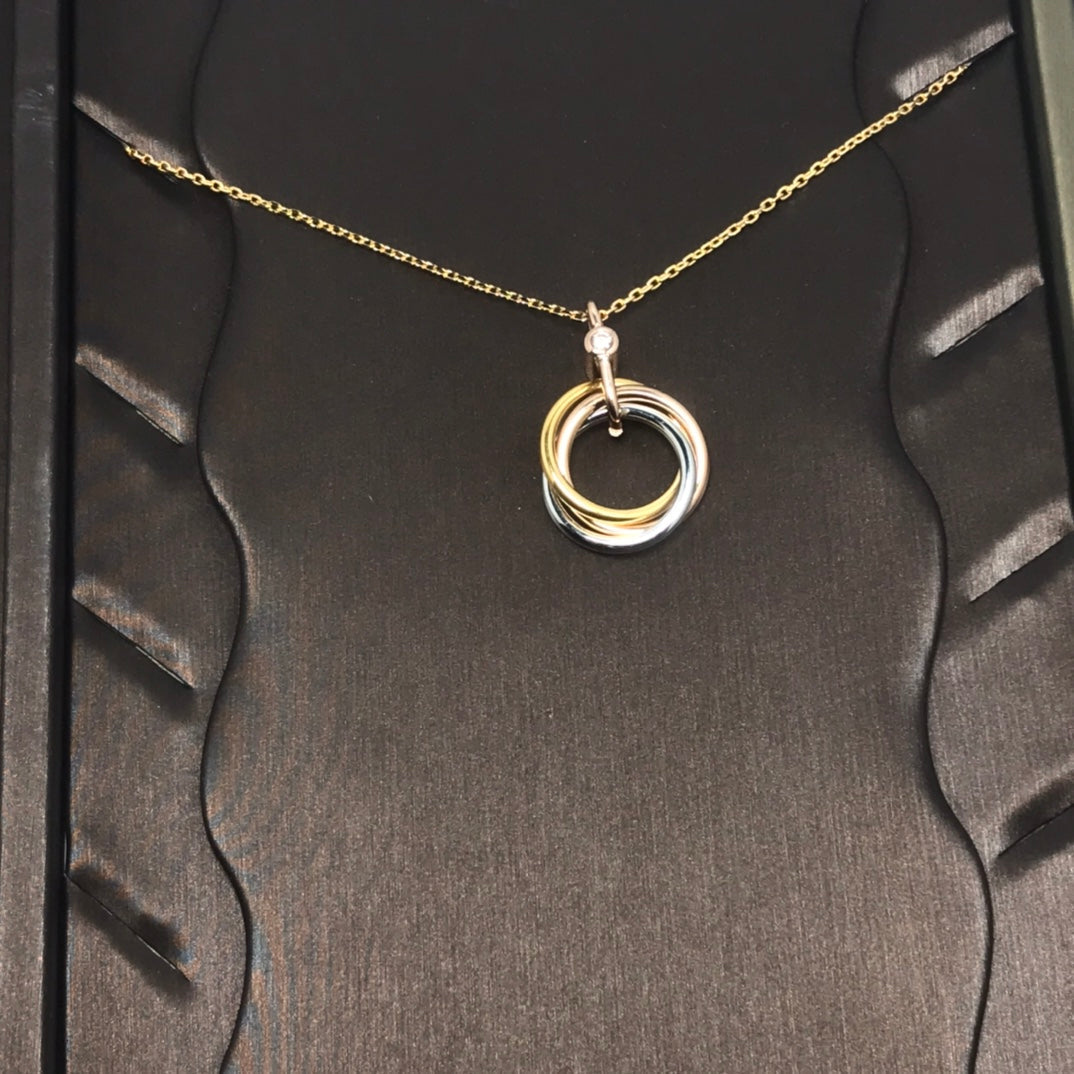 [Blue Tears Jewelry]TRINITY  NECKLACE 1 DIAMOND