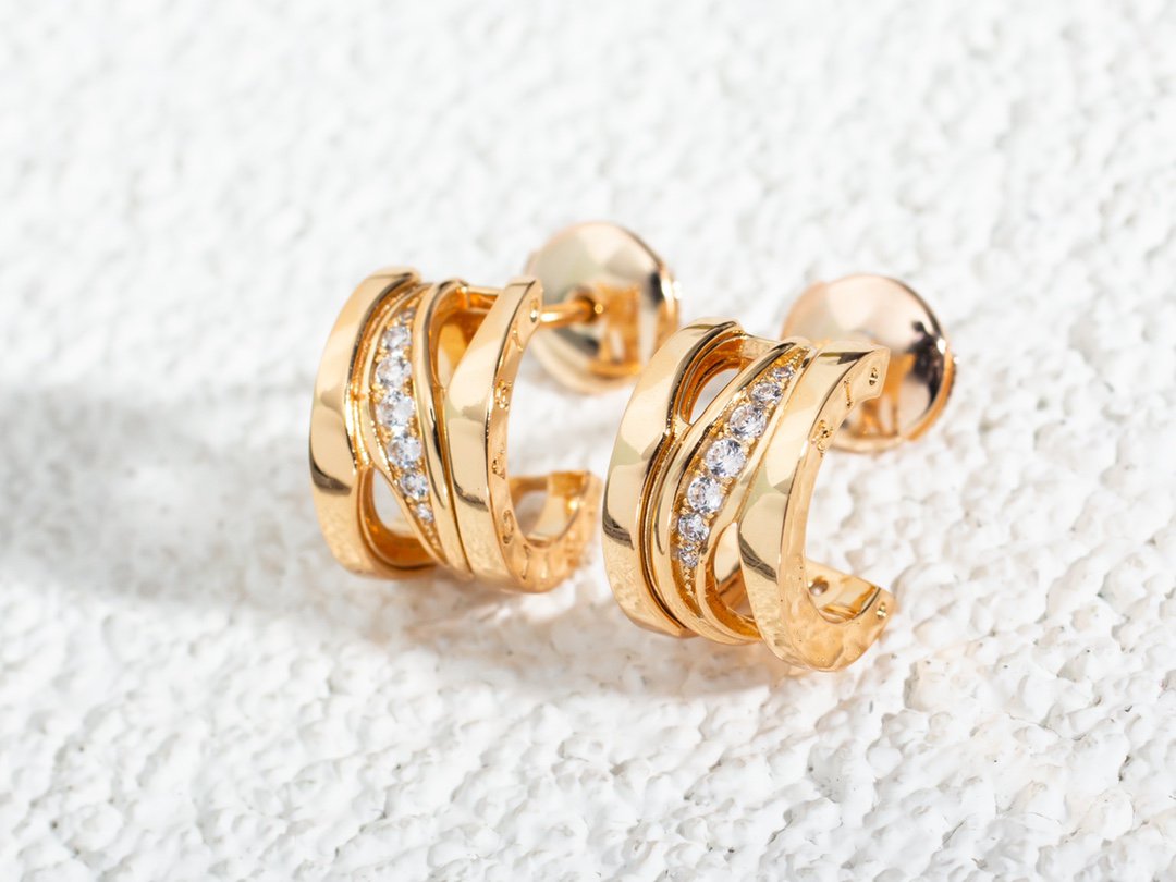 [BLUE TEARS]ZERO 1 PINK GOLD DIAMONDS EARRINGS