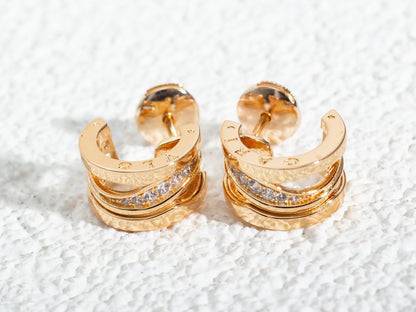 [BLUE TEARS]ZERO 1 PINK GOLD DIAMONDS EARRINGS