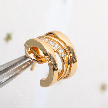 [BLUE TEARS]ZERO 1 PINK GOLD DIAMONDS EARRINGS
